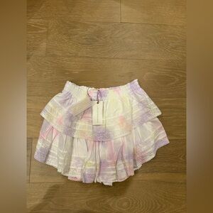 Love Shack Fancy Medium Tie Dye Ruffle Skirt. 💜⚡️
